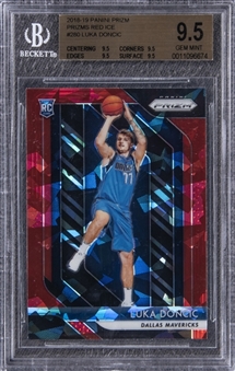 2018-19 Panini Red Ice Prizm #280 Luka Doncic Rookie Card - BGS GEM MINT 9.5